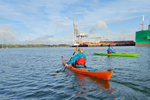 Paddling in Southampton Water in the Design Kayaks Awesome sea kayak