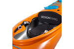 The fully adjustable Ratchet Backband on the Design Kayaks Endless sea kayak