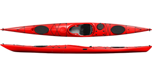 The Design Kayaks Endless Sea Kayak shown in the Red colour