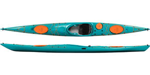 The Design Kayaks Endless Sea Kayak shown in the Turquoise colour