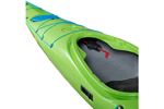 The supportive thigh braces on the Design Kayaks Unplugged sea kayak