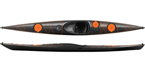 The Design Kayaks Unplugged Sea Kayak shown in the Grey colour