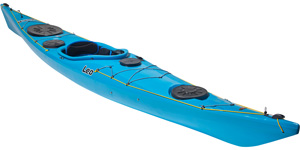 The P&H Leo HV Sea Kayak shown in the Tahoe Blue colour