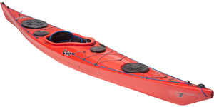 The P&H Leo MV Sea Kayak shown in the Scarlet colour