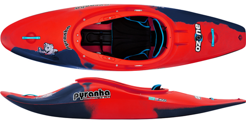 Pyranha Ozone Full Slice kayak in Rosella Red