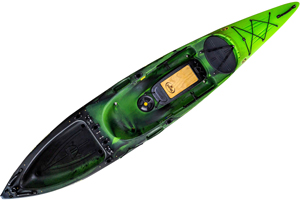 The Viking Kayaks Profish 400 Fishing Kayak shown in the Kiwi colour