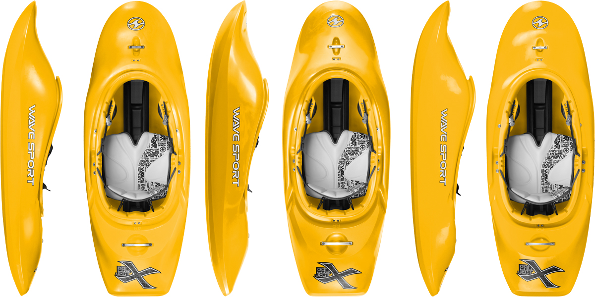 Wave Sport Project X 48, 56, 64 freestyle playboat size guide