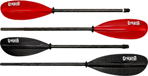 Enigma Code Red and Code Carbon Kayak Paddles