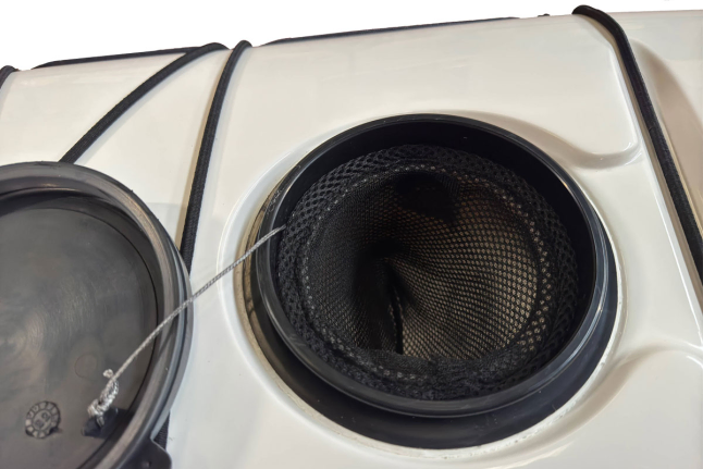 Norse Kayaks front day hatch with mesh bag